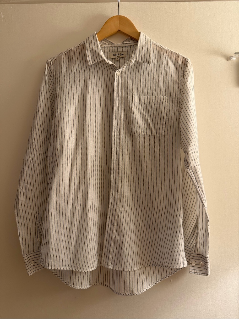 Sheet Paul & Joe Men’s White Striped Button-Down Shirt